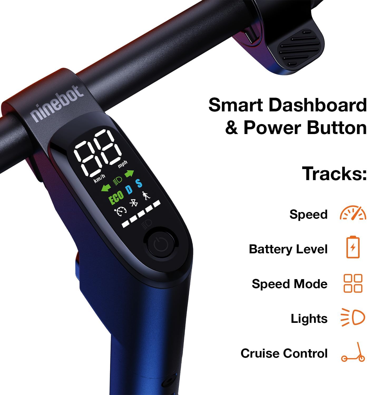 Segway Ninebot F2 Pro Electric KickScooter Bundle with 5-Digit Combination Cable Lock for Scooters