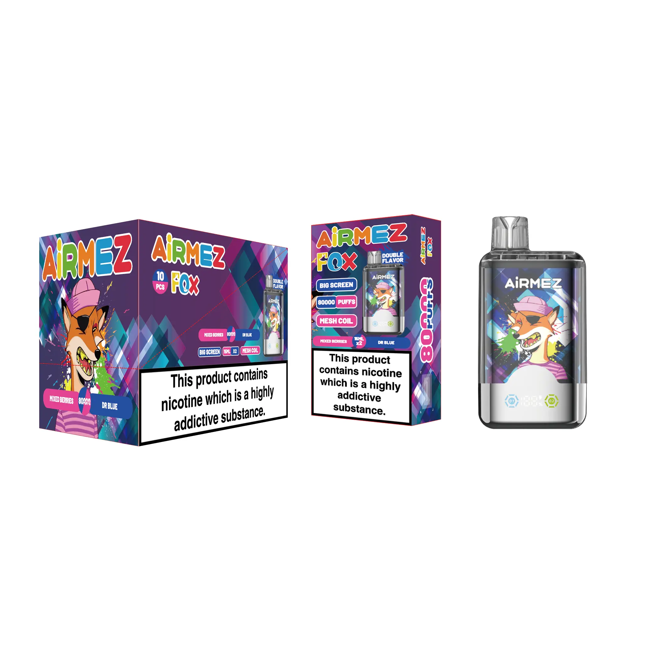 🔥AIRMEZ FOX 80K 2 in 1 (10pcs) - MYEU VAPES