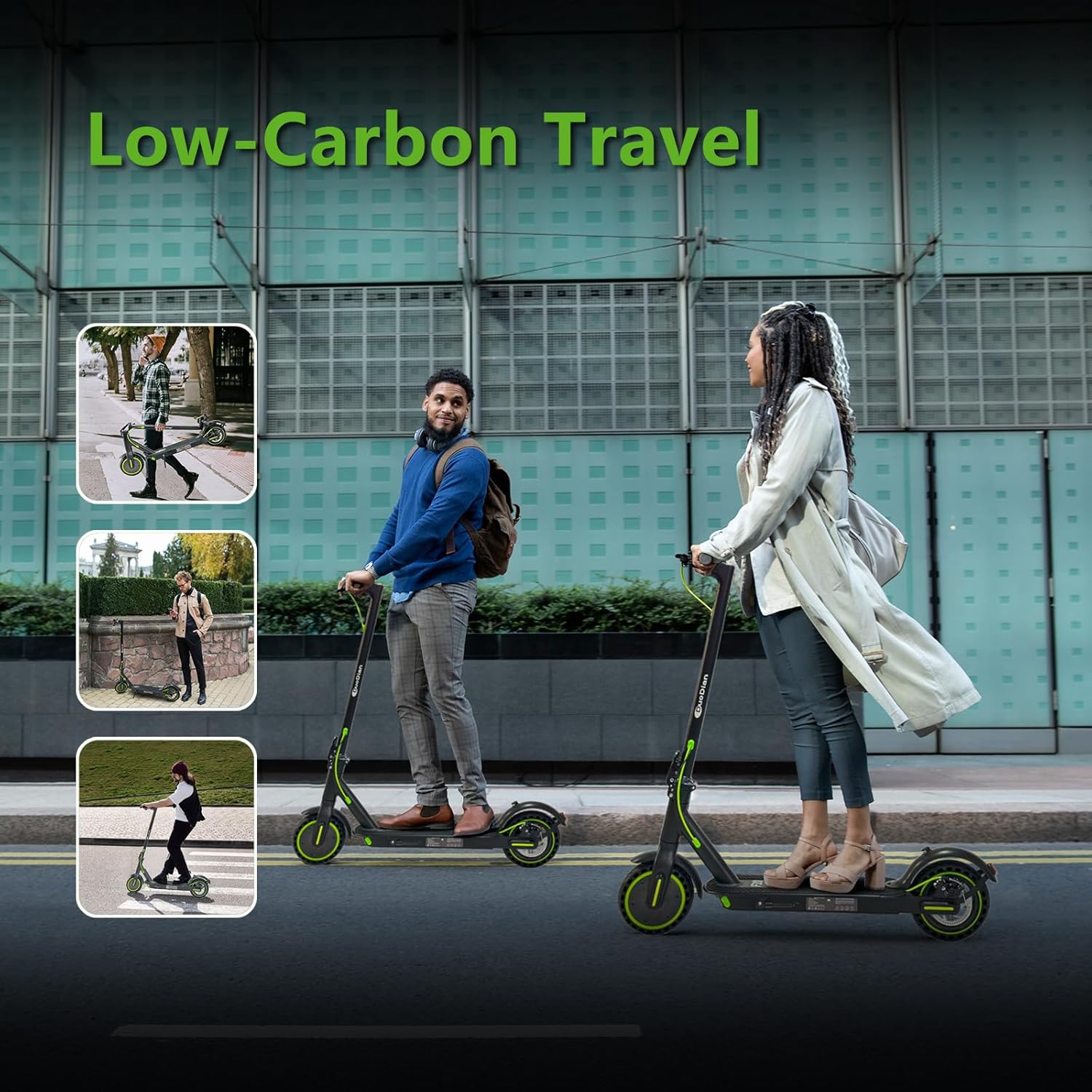 Electric Scooter for Adults, Folding E Scooter with 350W/500W Motor 19Mph Top Speed 18 Miles Long Range, 8.5