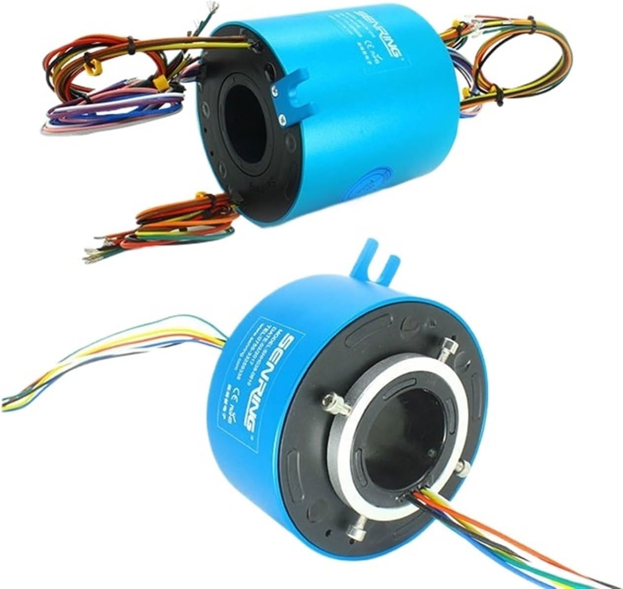 38.1mm Through-Bore Slip Ring Compact 99mm Outside Diameter 12/18/24 Wires Silver Plated Rings for Excavator and Winding Drum(38.1X99mm 24CH 10A)