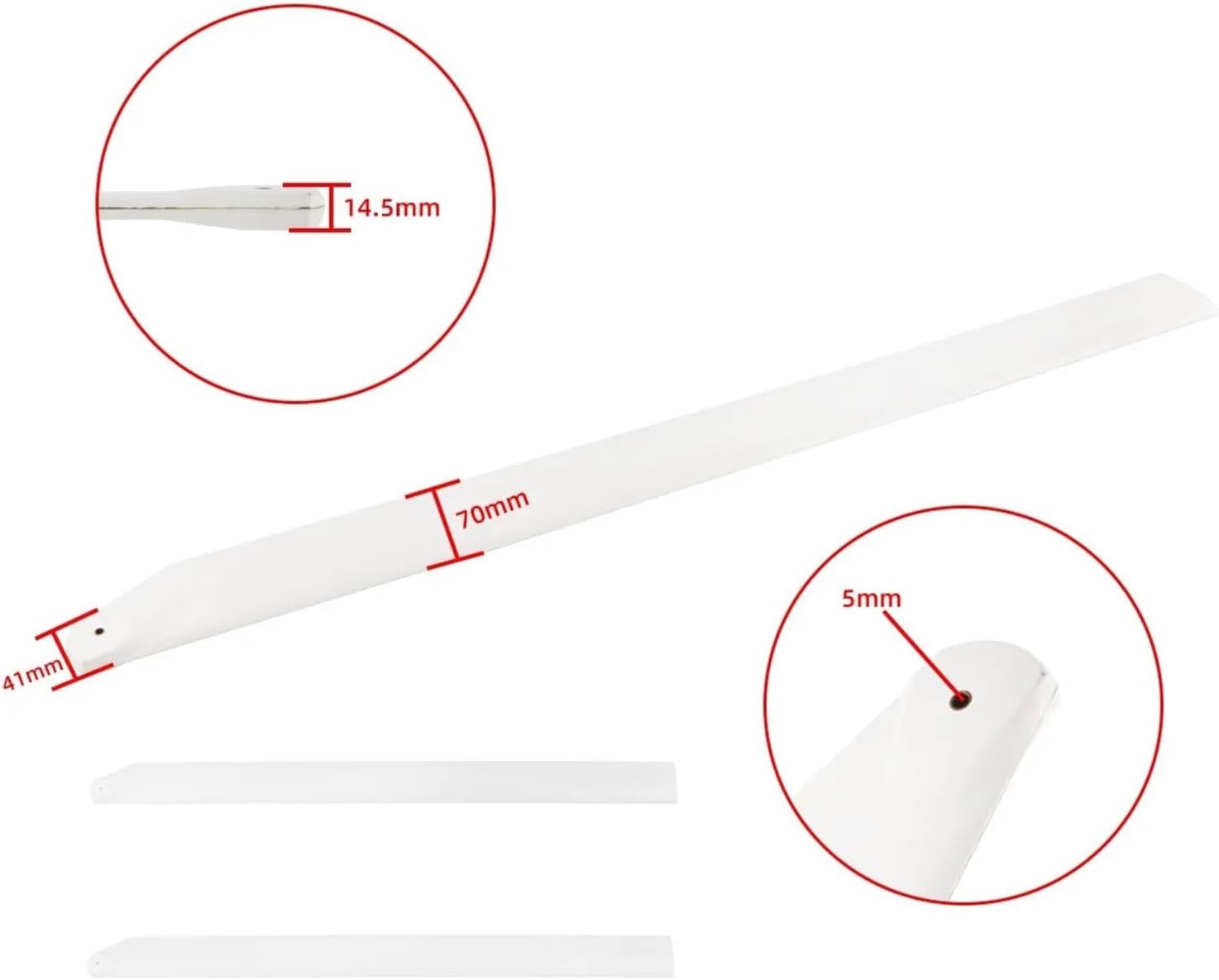 1Pair Glass Propeller 950mm Semi-Symmetric Main Rotor Prop Fit for RC Aircraft Drone