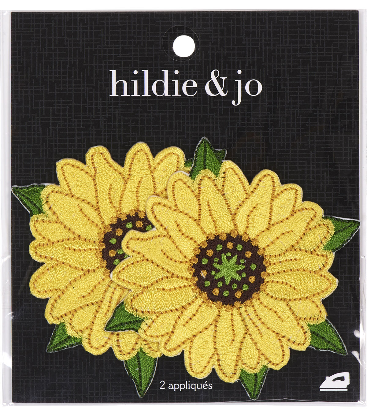 3 x 2.5 Sunflowers Iron On Patches 2pk by hildie & jo