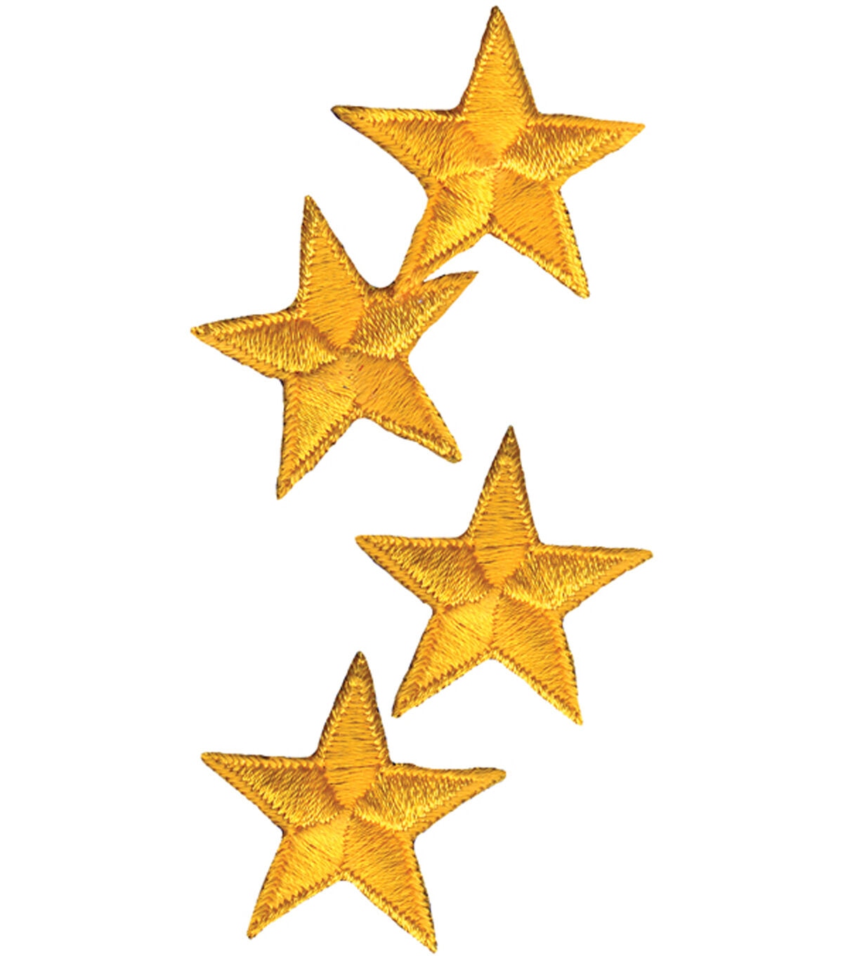 Wrights 1 Yellow Stars Iron On Patches 4pk