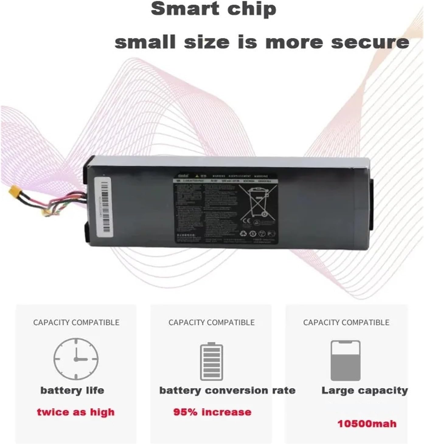 36V Battery，Compatible for Xiaomi Ninebot F20 F30 F40 Electric Scooter Accessories Lithium Ion Battery Accessories(6600mah)