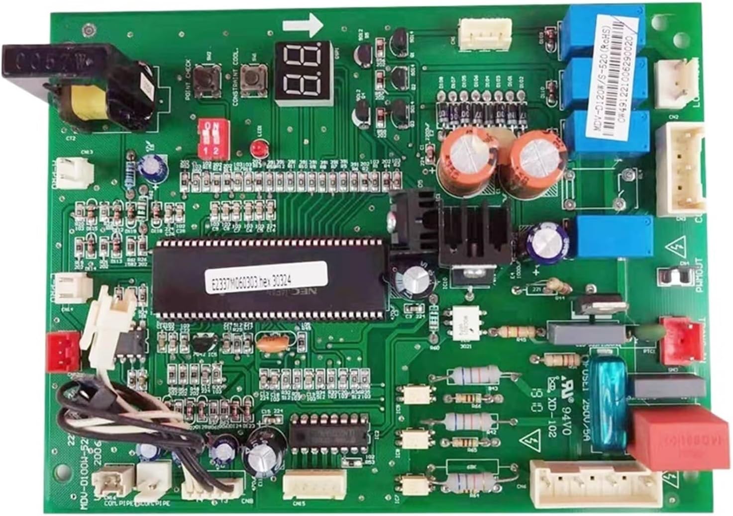 Air Conditioner Control Board Motherboard Accessories,Compatible For Midea MDV-D120W/S-520. D.2.1, Air Conditioner Computer Motherboard