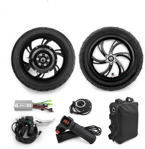 L-faster DIY 36v 350w 12 Inch Bike Scooter Brushless Gear Hub Motor Kit with Disc Brake Pneumatic Wheel (48V 250W)