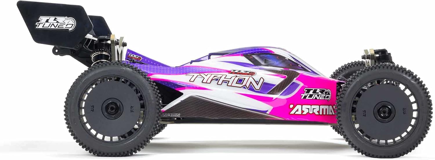 ARRMA RC Car 1/8 TLR Tuned Typhon 4WD Roller Buggy, Pink/Purple, ARA8306