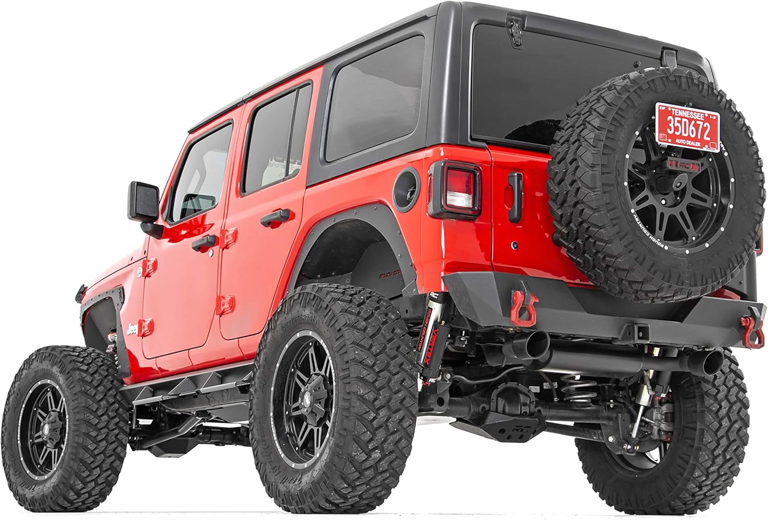 Rough Country Black Performance Dual Outlet Exhaust for 18-25 Jeep JL - 96003