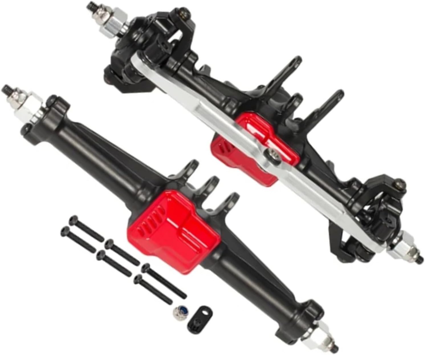 RC Vehicle Axles Compatible with for traxxas for TRX4-M 1/18 RC Crawler Car Aluminum Alloy Front Rear Axle Set RC Car Modified Pieces Upgrade Accessories(Color2)