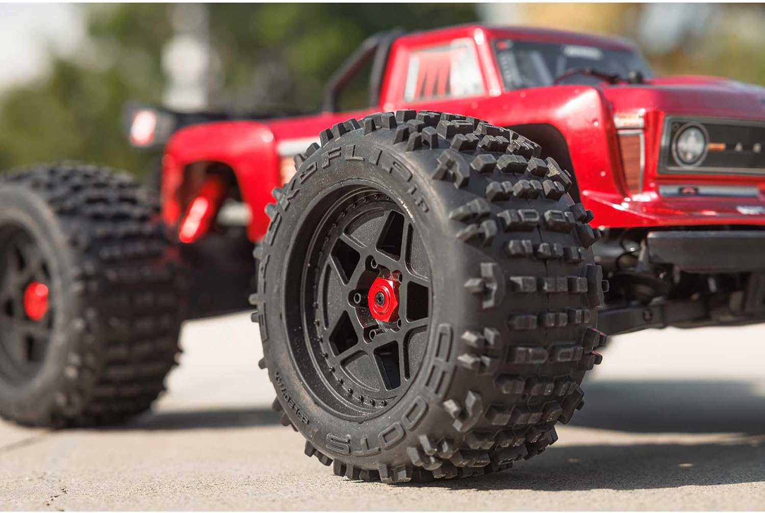 ARRMA RC Truck Outcast 4X4 4S BLX 1/10TH 4WD Stunt Truck RTR (Battery and Charger Not Included), Red, ARA4410V2T4
