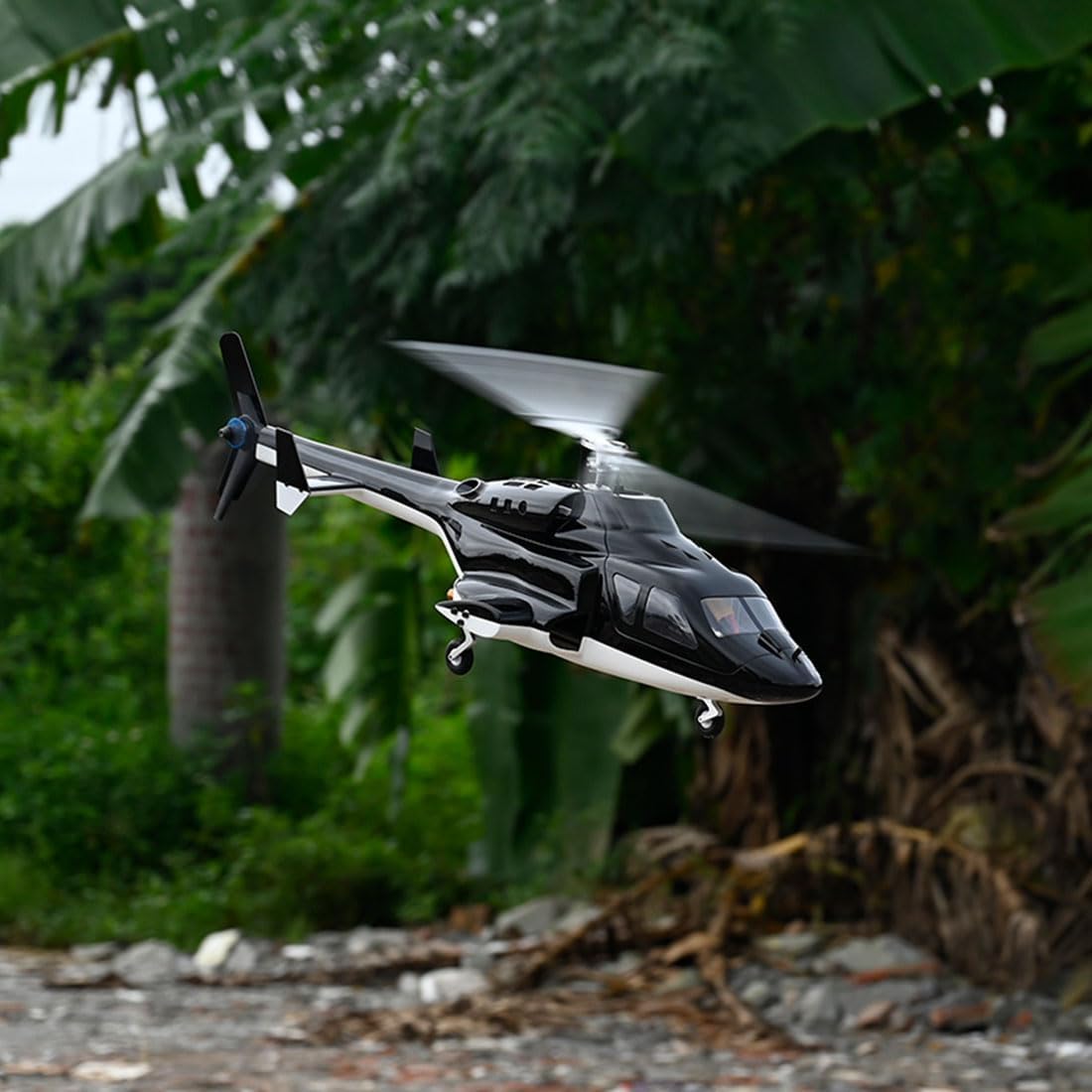 RC Helicopter for Adults, FLYWING FW450L Air-Wolf 450-Class 2.4G 6CH Military Helicopter, with GPS Positioning, Dual Brushless ESC, RTF VersionAircraft for Beginners