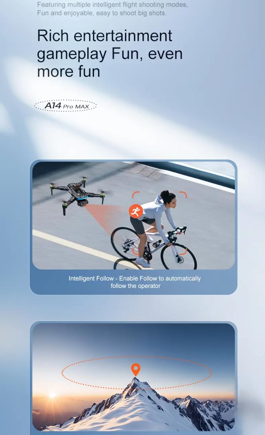 GPS Drone with 4k Camera for Adults,6 Axis gyro, 4.5” LCD Screen Controller,2 Batteries 60 Min Flight, Brushless Motor, SD Card Included, 5G FPV Quadcopter with GPS Auto Return, Follow me, under 250 Grams,professional drone A14 pro max by cratation.