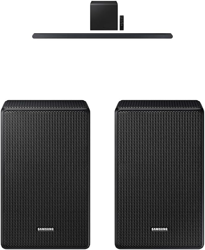 SAMSUNG S800D 3.1.2ch Soundbar w/Wireless Dolby Atmos Audio, Ultra Slim Design, HW-S800D/ZA (Newest Model) 9500S Rear Speaker Kit - Wireless Dolby Atmos/DTS: X (SWA-9500S, 2021 Model), Black