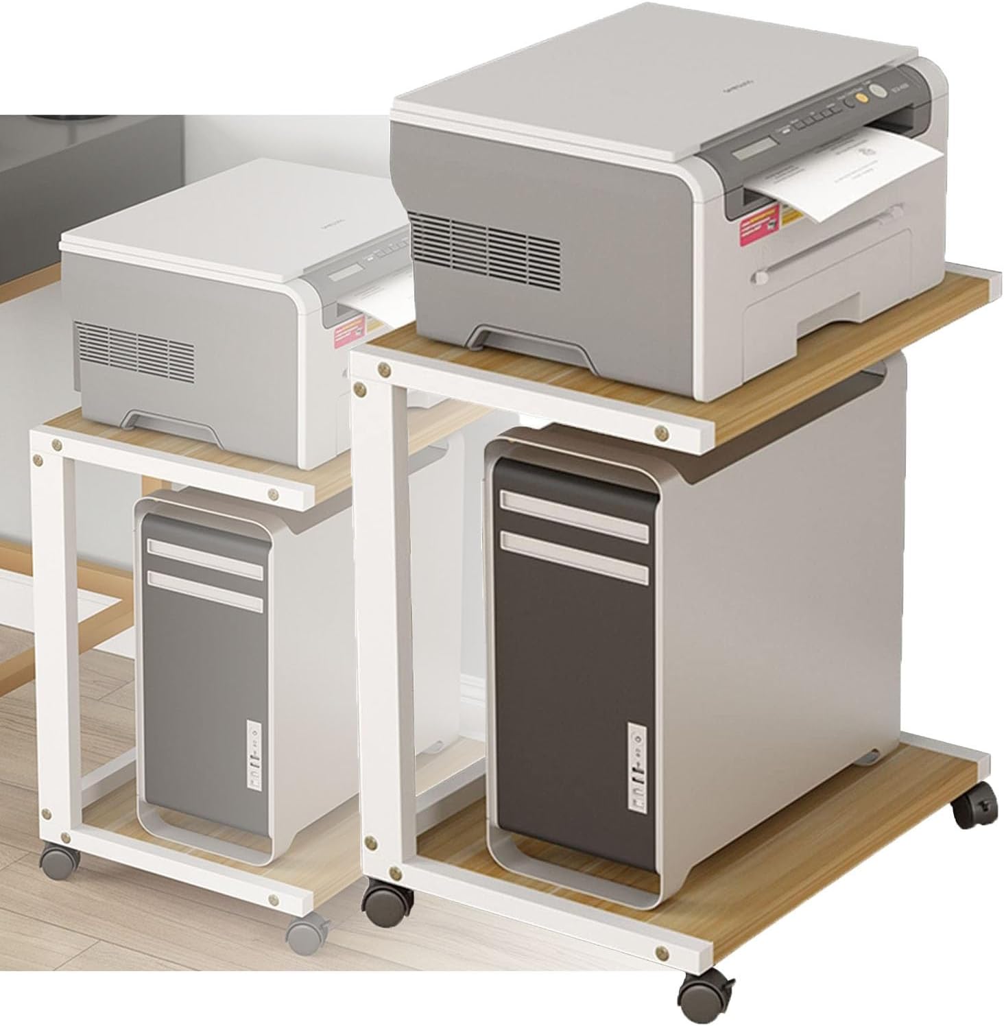 YLQFGUVWK 2-Tier Open Audio Stand Media Player Stand Rack Floor Standing Multi-Function Rack Cabinet for Home/Office/Audio Video/DJ/Theater (Color : Style-2