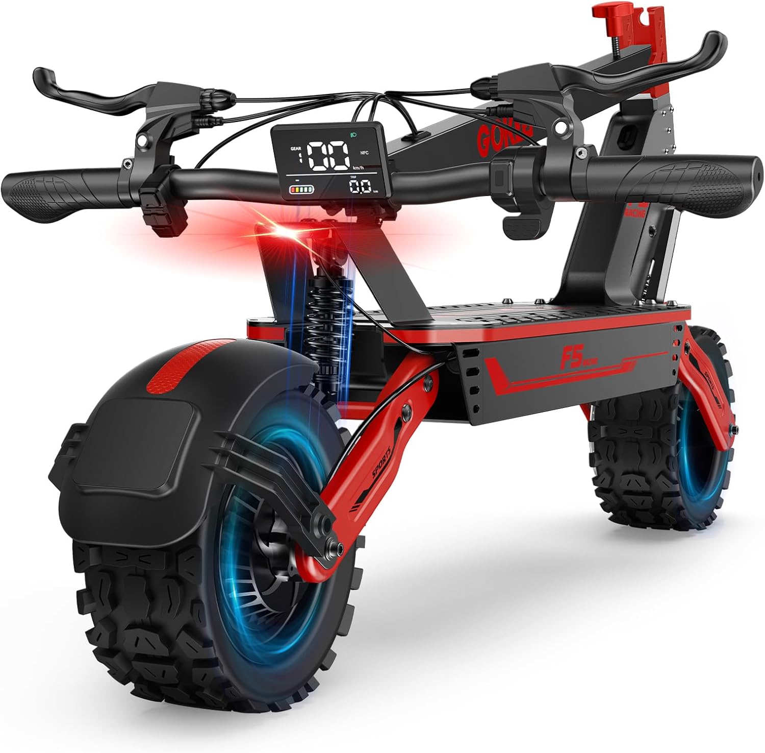 Electric Scooter, 1500W Peak Power Adults Electric Scooter, 34mph, 52V/20ah Battery Scooter with 43 Mile Long Range, 11” Anti-Slip Off-Road Electric Scooter