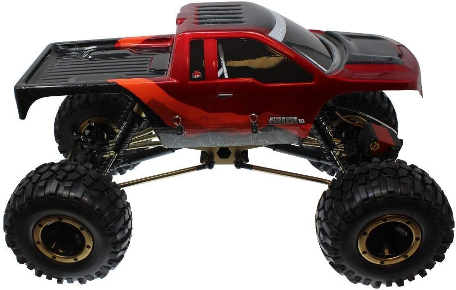 Redcat Racing Everest 10 1/10 Scale Electric RC Rock Crawler, 4WD Shaft Driven RC Truck with Waterproof Electronics, Aluminum Chassis, Beadlock Tires, 2.4GHz RTR with Battery & Charger- Red and Black