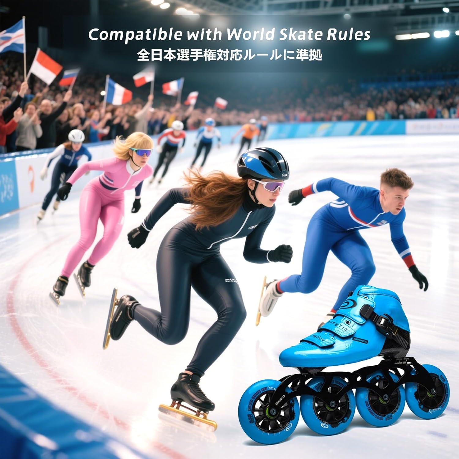 Inline Speed Skate for Men Women, Professional Carbon Fiber Racing Adult with High Precision ABEC-11 Bearings, Lightweight Low Cut Racing Inline Skates for Marathon, Unisex