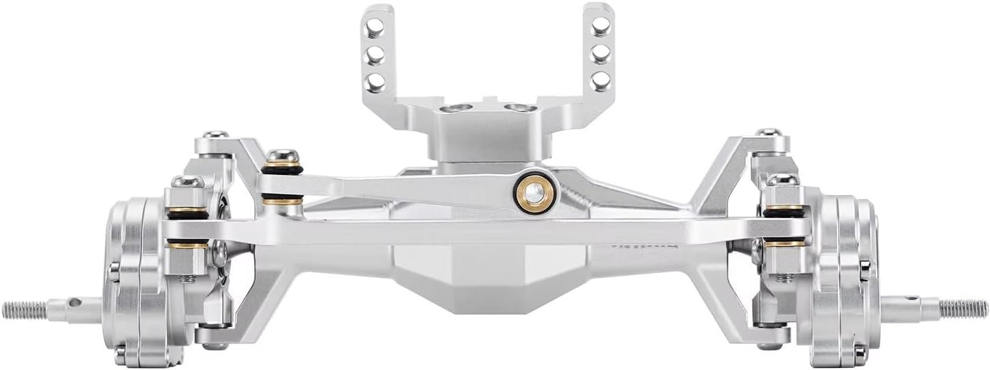 RC Front Rear Drive Axle Compatible with TRX4M 1/18 RC Crawler +5mm Diamond Portal Axles with Lay Down Servo Mount and Links Upgrade Parts