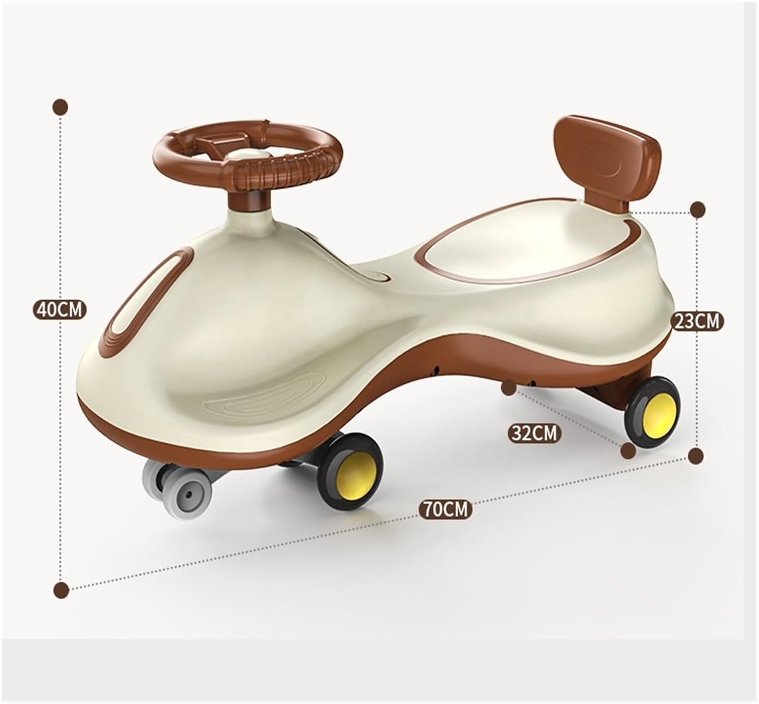 Ride On Car Swing Wiggle Car with Flashing Wheels Music Anti-Rollover, for Indoor and Outdoor Toys Vehicle(Green)