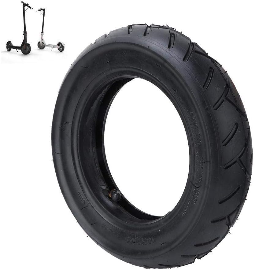 Scooter Inflatable Tyre,10 Inch Solid Lightweight Rubber Outer Tire & Inner Tube Set Compatible with M365 Electric Scooter Scooter Tire Wheel Replacement
