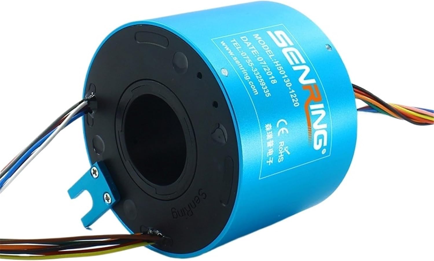 1PCS Stock 6/12 Wires Through bore Slip Ring Centre ID 25.4mm,38.1mm, 40mm,50mm,60mm Current 10A(25X86mm 12wires 10A)