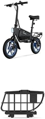 Bundle of Jetson Bolt X Electric Bike Ride On, Foot Pegs, Easy-Fold, Built-in Carry Handle, Rear Cargo Rack, Twist Throttle, Up to 15.5 MPH, Ages 12+, + Jetson RACKIT Rear Rack Metal Basket