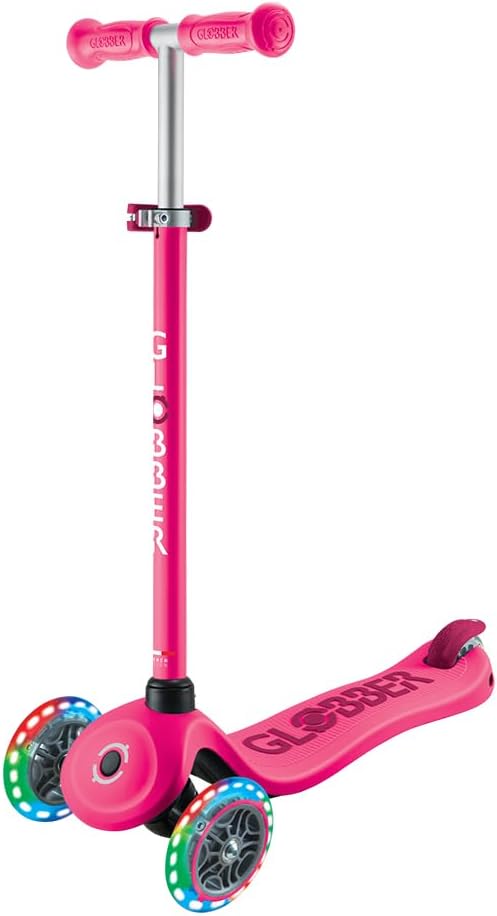 Globber - GO•UP Sporty Lights – scalable scooter with 3 wheels with seat, for children from 15 months to 6 years