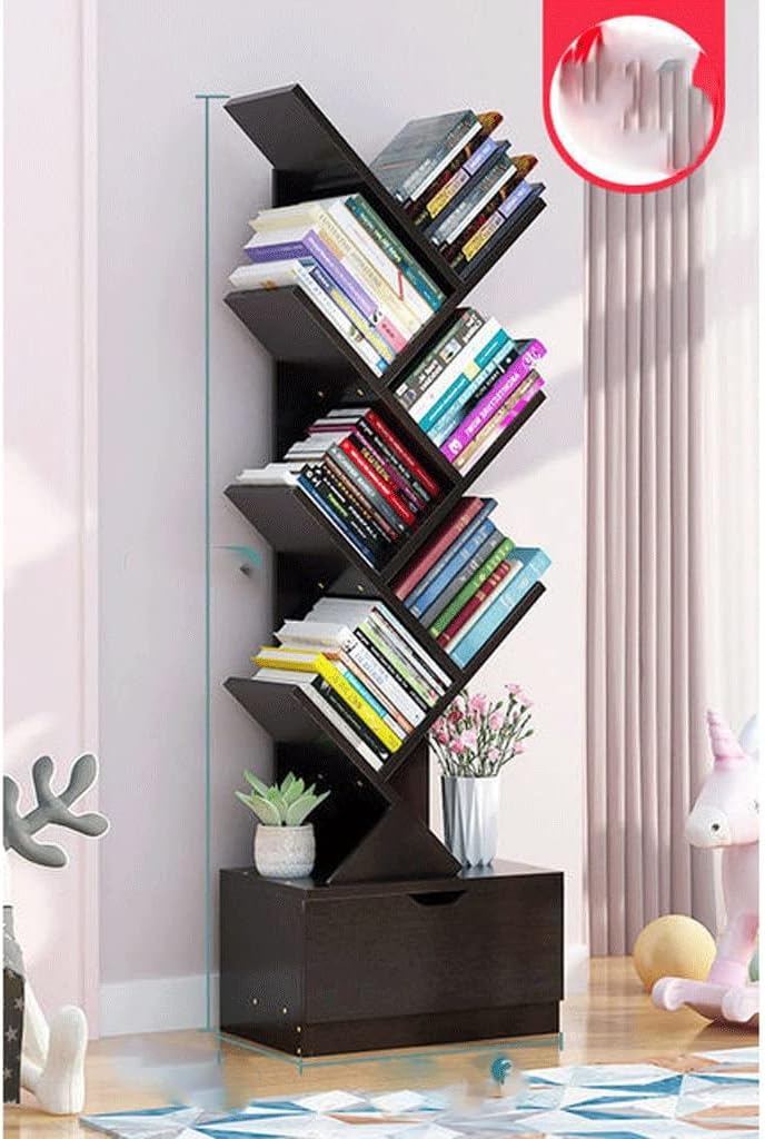 ngddf2haa Living Room Vertical Bookshelves Group Device Three-Dimensional Simple Library Bookcase Storage Furniture (Color : D, Size : 122.2cm)