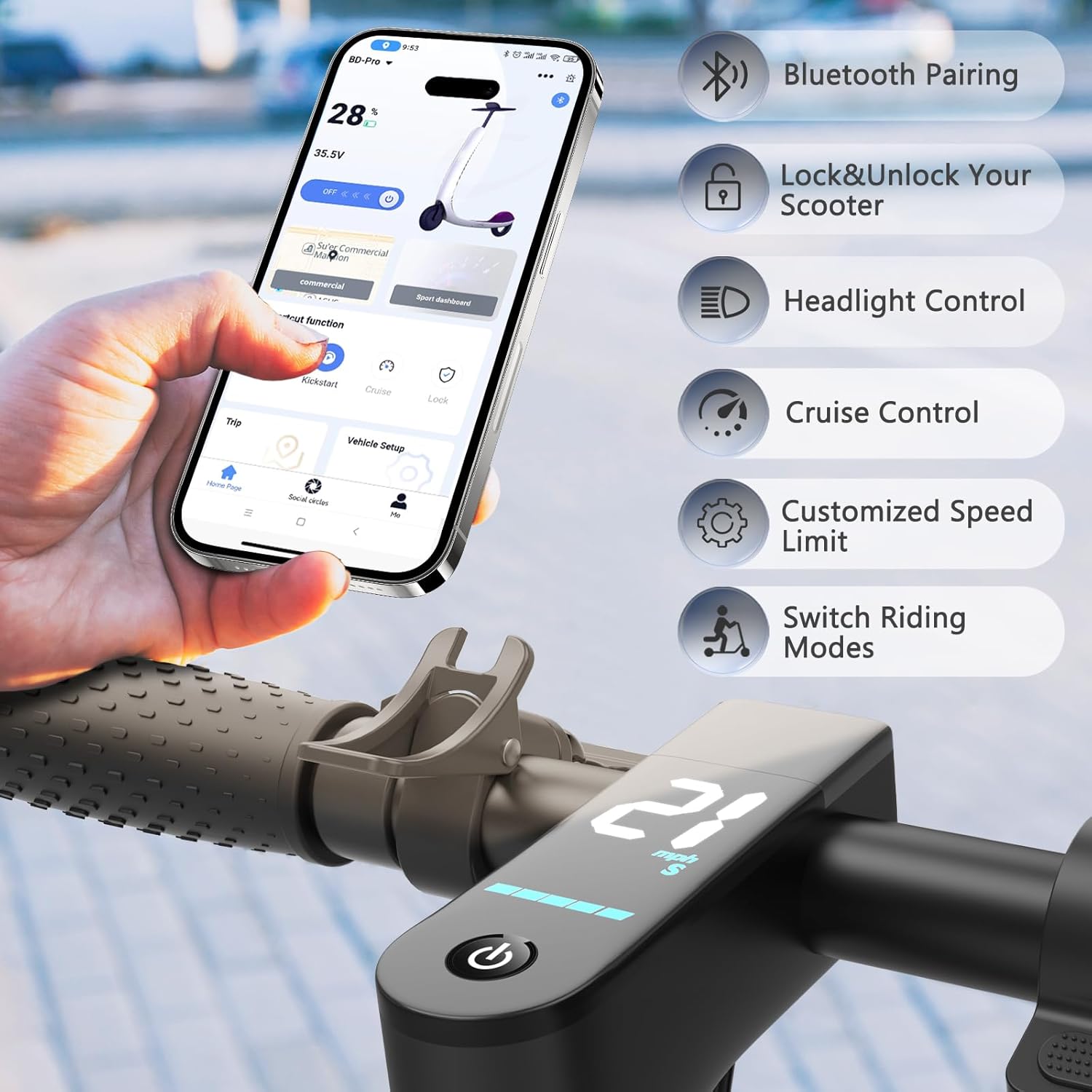 VOLPAM Electric Scooter, 350W/500W Powerful Motor, 8.5