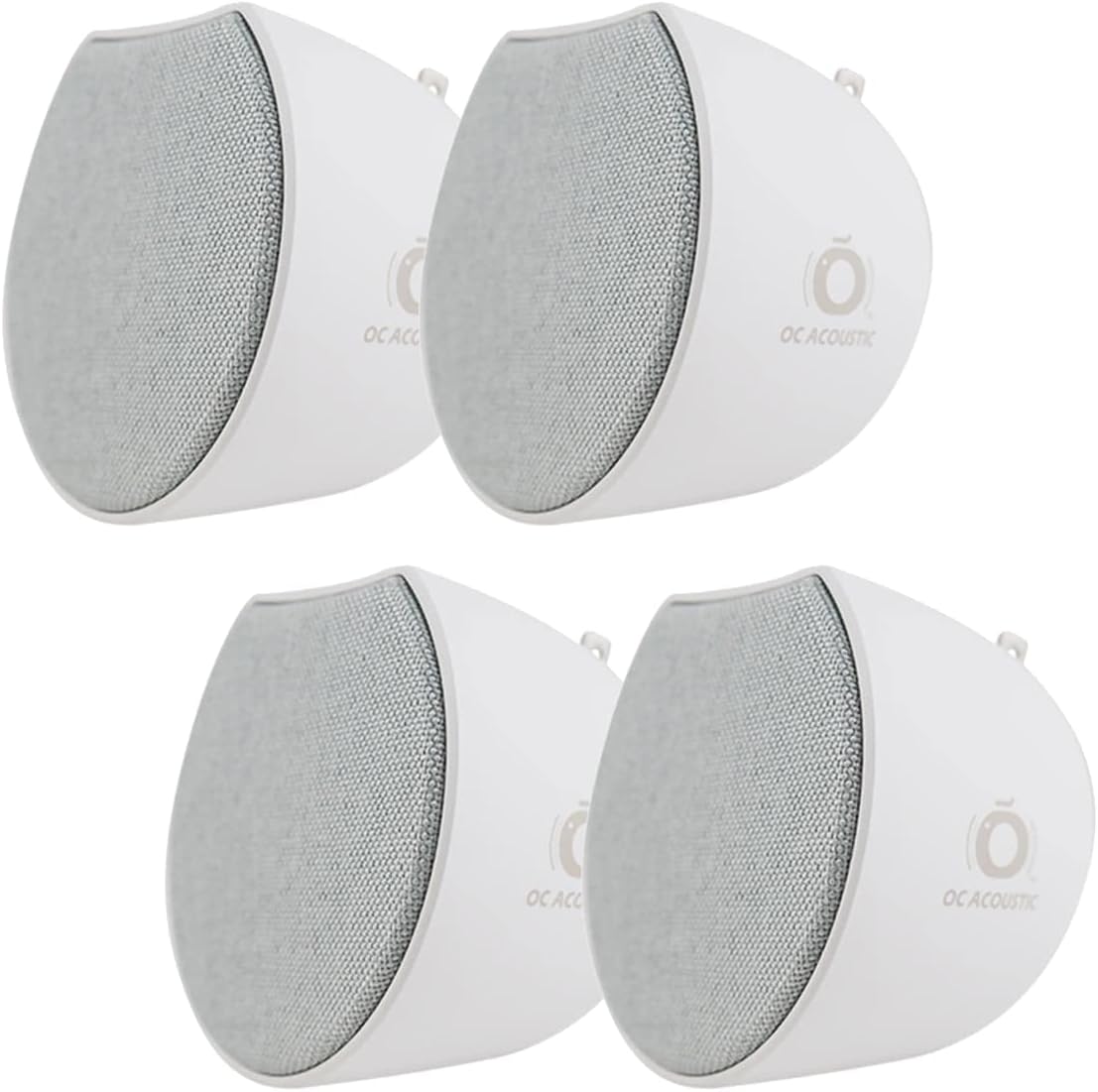 OC Acoustic Newport Plug-in Bluetooth Speakers - 4 Pack (Light Gray/White)