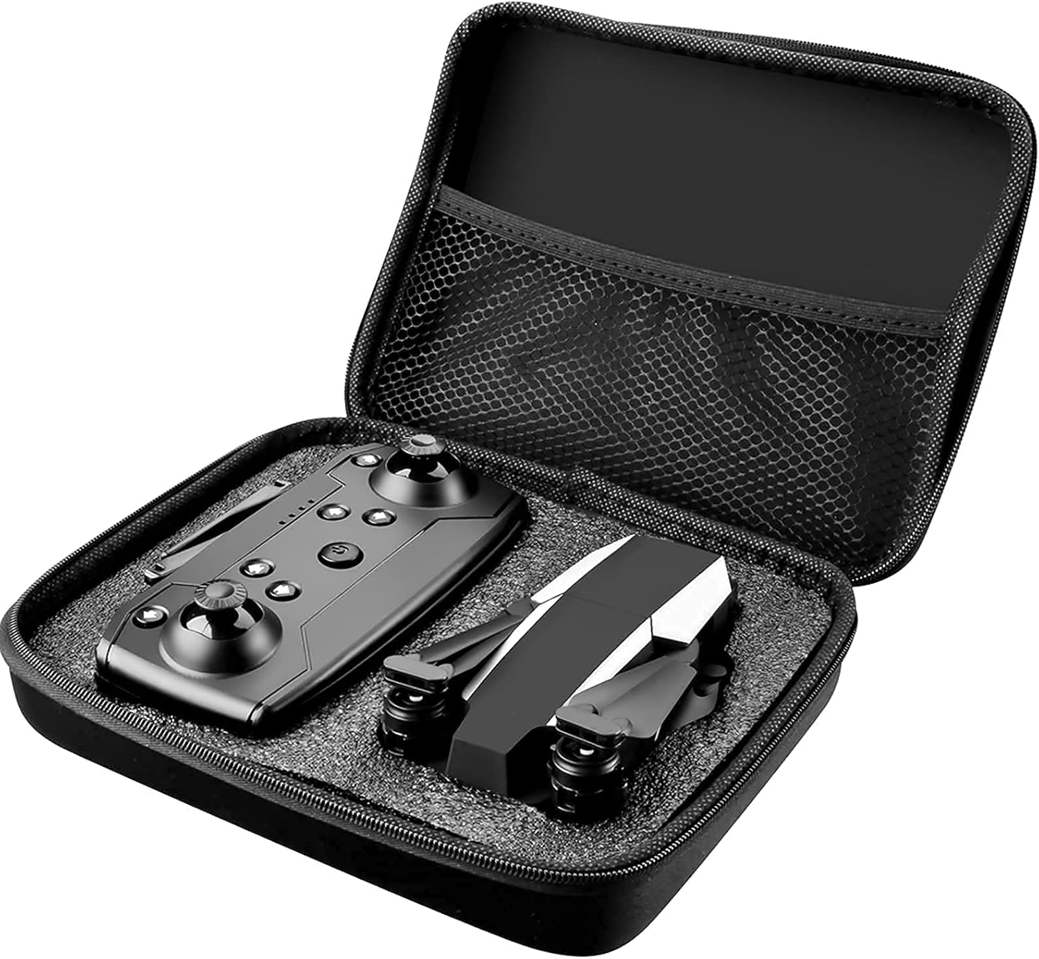 2 Batteries RC 4K Drone Dual HD Camera WiFi Aerial Photography Foldable Quadcopter with Headless Mode Hand Gesture Photographing Steady Hover Gravity Sensor Headless Mode with Storage