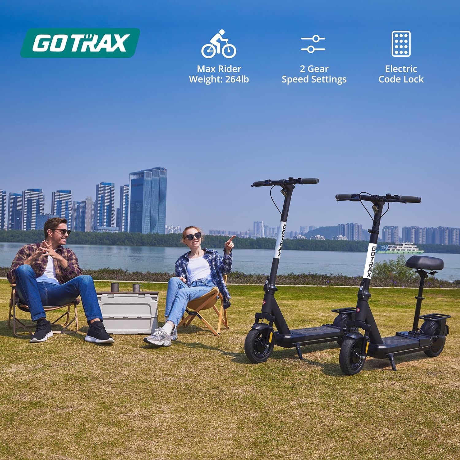 Gotrax Electric Scooter for Adults, Max 18/38 Mile & 20/28Mph by 350w/500w/1000w Motor,10