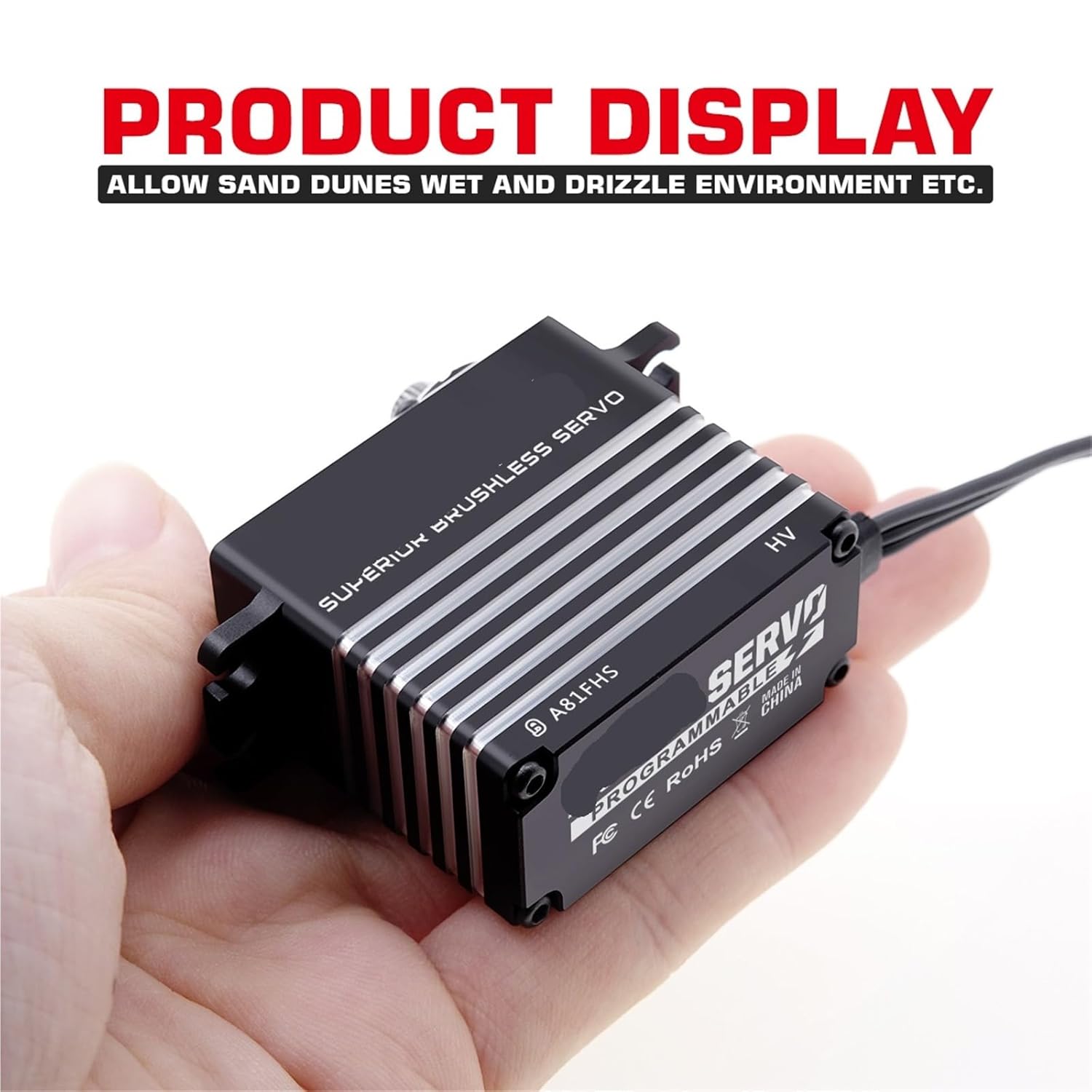 Programmable Servo A81FHS 68KG Monster Torque Digital Brushless RC Servo 1Pcs(A81FHS 68kg Set1)