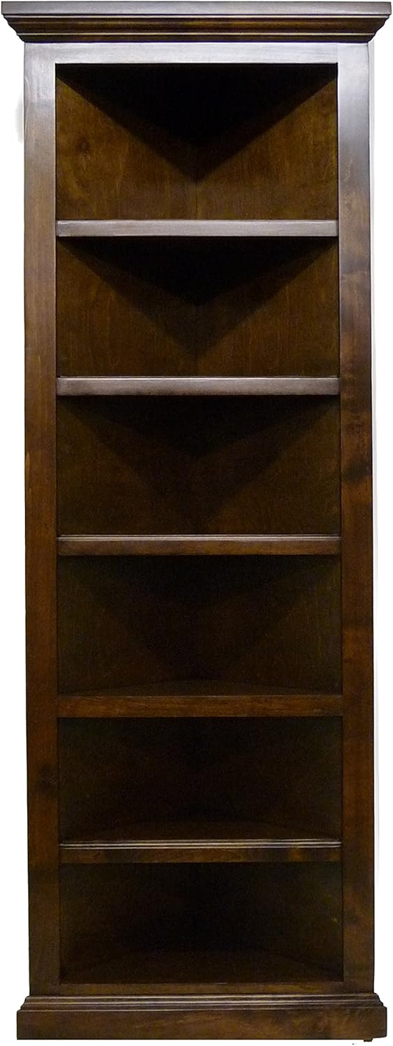 FOREST DESIGNS Traditional Corner Bookcase: 84H (27 X 27 f/Corner) 84h Merlot Oak