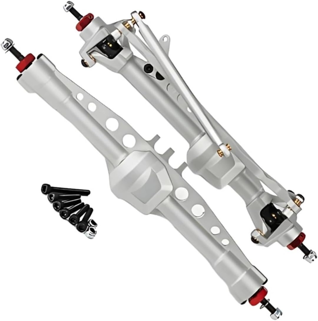 RC Vehicle Axles Compatible with Axial for SCX10 1/10 RC Car Part Aluminum Alloy Front Rear Axle RC Upgrade Part Protector Rc Front Rear Axle(Color:1)