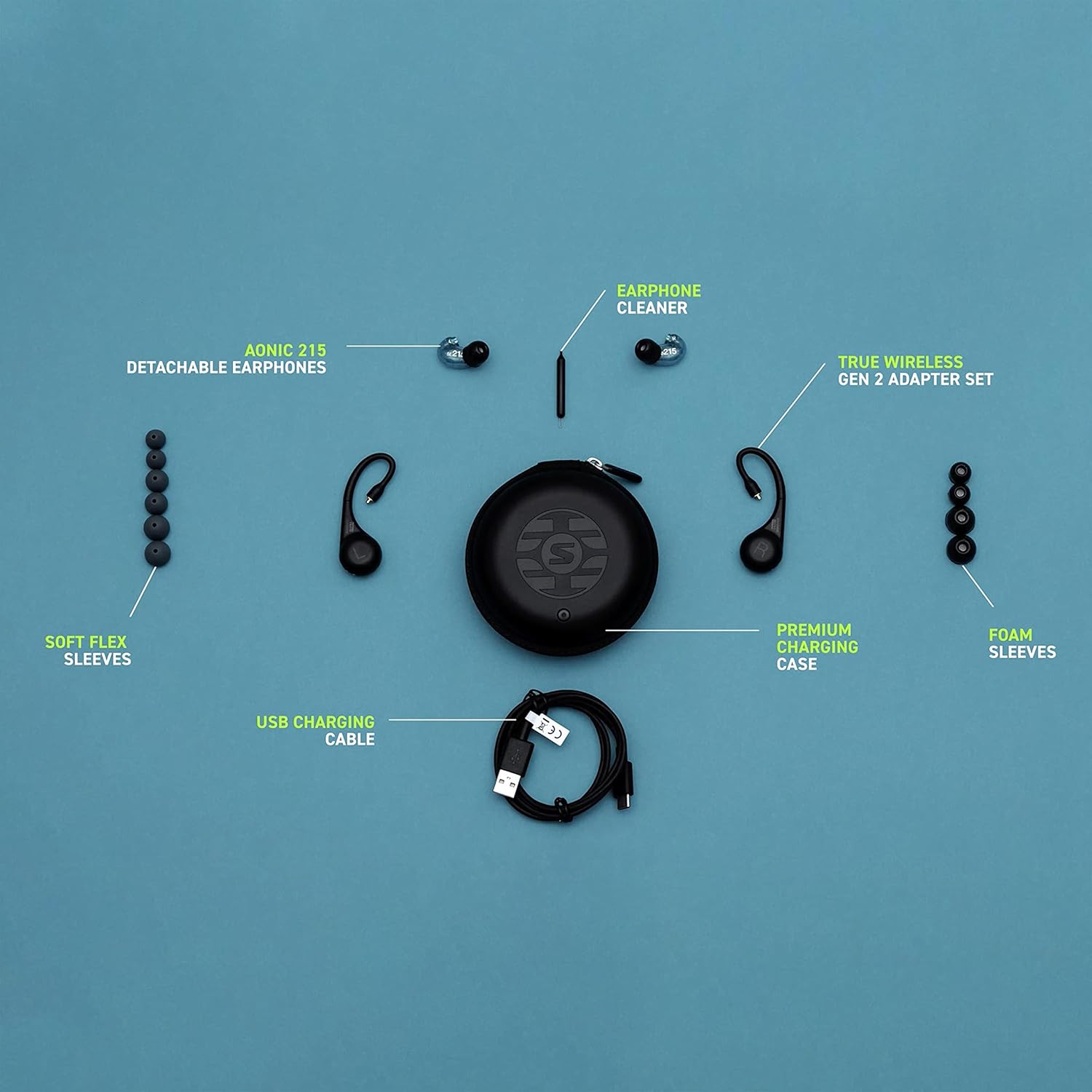 Shure AONIC 215 TW2 True Wireless Sound Isolating Earbuds, Bluetooth 5, Premium Audio with Deep Bass, Secure Fit, 32-Hour Battery, Gen 2, Black (Renewed)