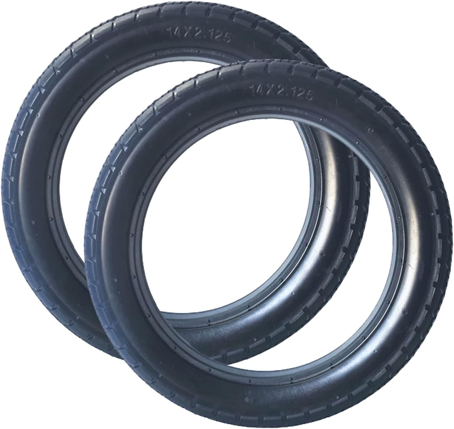 Scooter Tubeless Tire, Explosion Proof Tire, Polyurethane Rubber Tire, Solid Tire Replacement for Electric Scooter 14x2.125