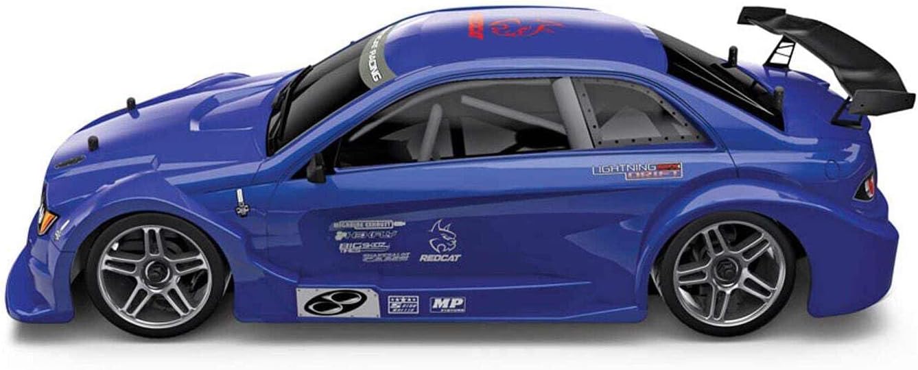 Redcat Racing Lightning EPX RC Drift Car 1/10 Scale 4WD with 2.4GHz Radio, 19T Brushed Motor, Tunable Suspension, Remote Control Car with Battery and Charger - Metallic Blue