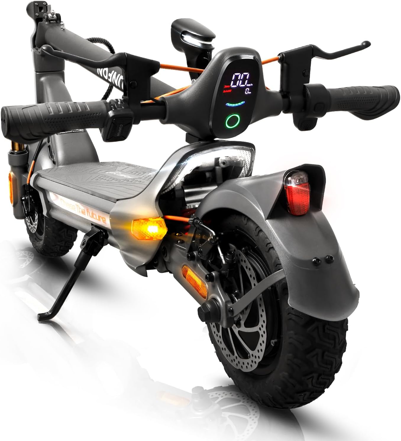 Electric Scooter, Up to 25/31MPH, 25-50 Miles Long Range, 1000W/1200W/1600W*2 Off Road Motor, Dual Disc Brakes with EABS, Damping Adjustable Full Suspensions Adults E-Scooter with APP