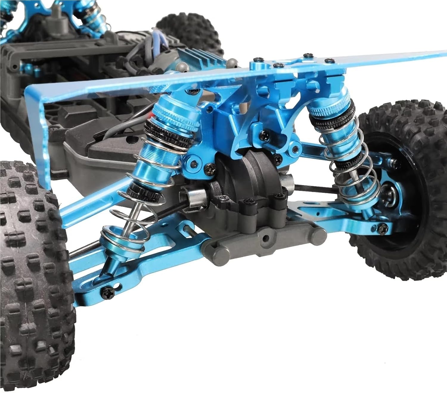 Models Upgrades Parts For WLtoys 124008 124010 1/12 Metal Upgrade Remote Control RC Car Swing Arm Steering Cup 8 Piece Set Of Parts(Blue)