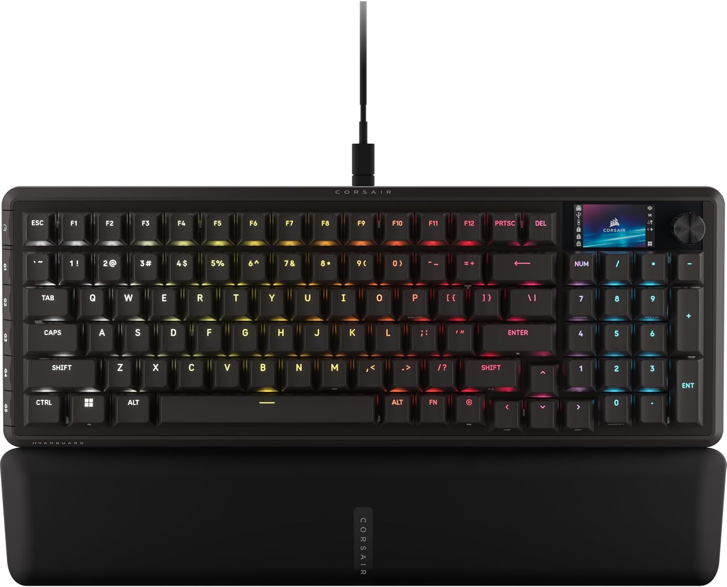 Corsair Vanguard PRO 96 Wired Hall Effect Magnetic Mechanical Gaming Keyboard – 96% Layout, MGX Hyperdrive Switches, 8000Hz Polling, Rapid Trigger, Virtual Stream Deck, SOCD Flashtap, QWERTY US