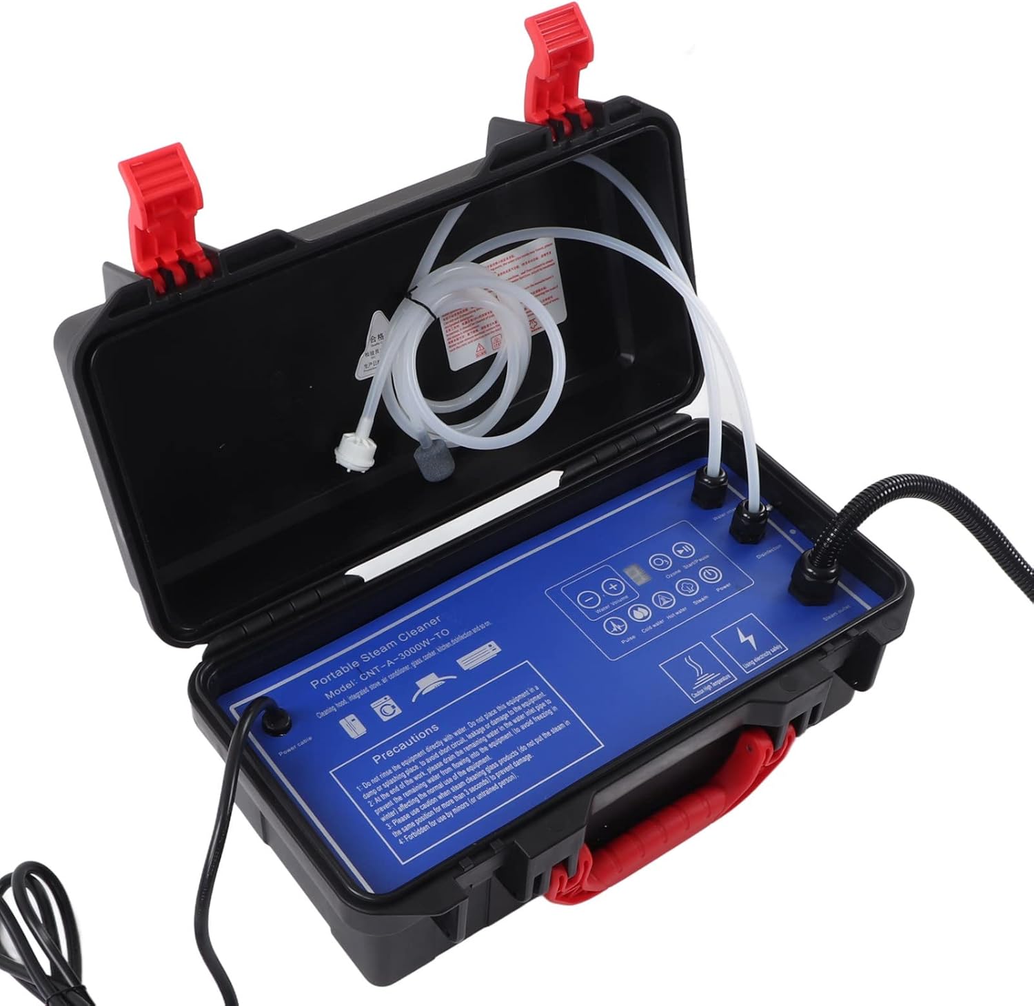 Handheld Steam Cleaner, High Pressure Temperature Cleaning Machine Portable for Car Detailing Home Kitchen (1700W US Plug 110V)