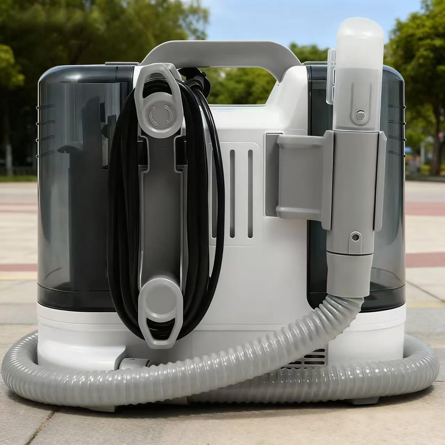 CHEEMHOM Portable Carpet & Upholstery Cleaner, Furniture, Sofa, Stairs & Car Deep Cleaning with Dual Brush Heads & Cleaning Solution