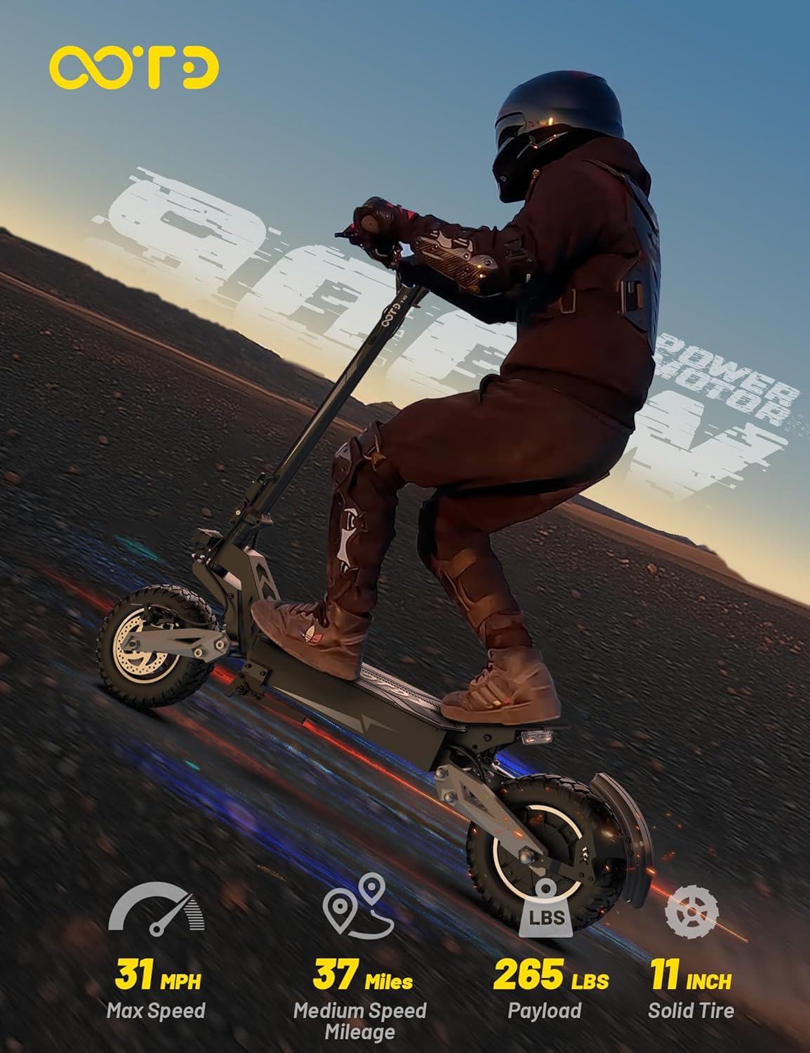 T10 Electric Scooter for Adults, 48V 18AH Battery Up to 37 Miles Long Range & 900W Motor, 31 MPH Max Speed, 11 Inch All-Terrain Tires Folding Commuter E Scooter with Dual Suspension & HD LCD Display