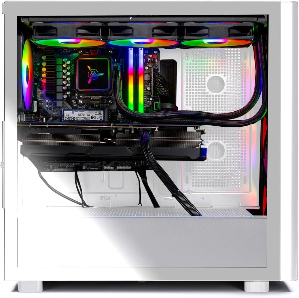 Skytech Gaming Chronos 3 Desktop PC, Ultra 7 265K 3.9 GHz(5.4 GHz Turbo), NVIDIA RTX 5080 16GB, Z890 Board, 2TB NVMe SSD, 32GB DDR5 RAM 6000 RGB, 850W Gold PSU, 360mm ARGB AIO, Wi-Fi, Win 11