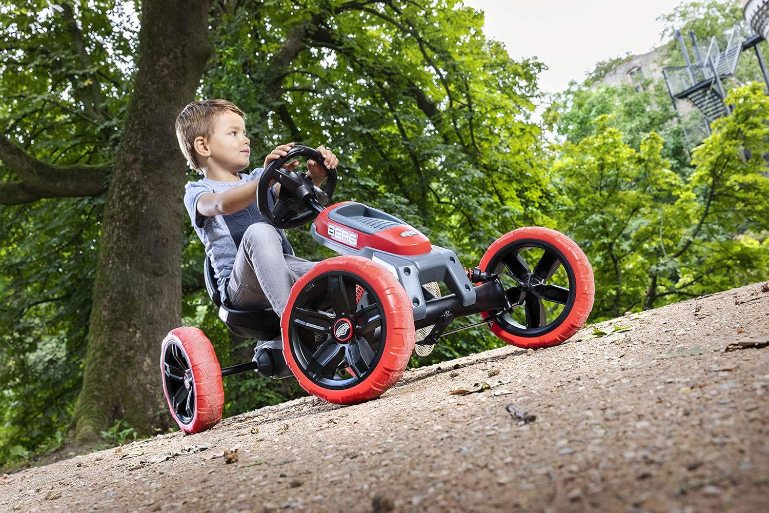 Berg Pedal Car Reppy Rebel with soundbox | Pedal Go Kart, Ride On Toys for Boys and Girls, Go Kart, Outdoor Games and Outdoor Toys, Adaptable to Body Lenght, Pedal Cart, Go Cart for Ages 2.5-6 Years