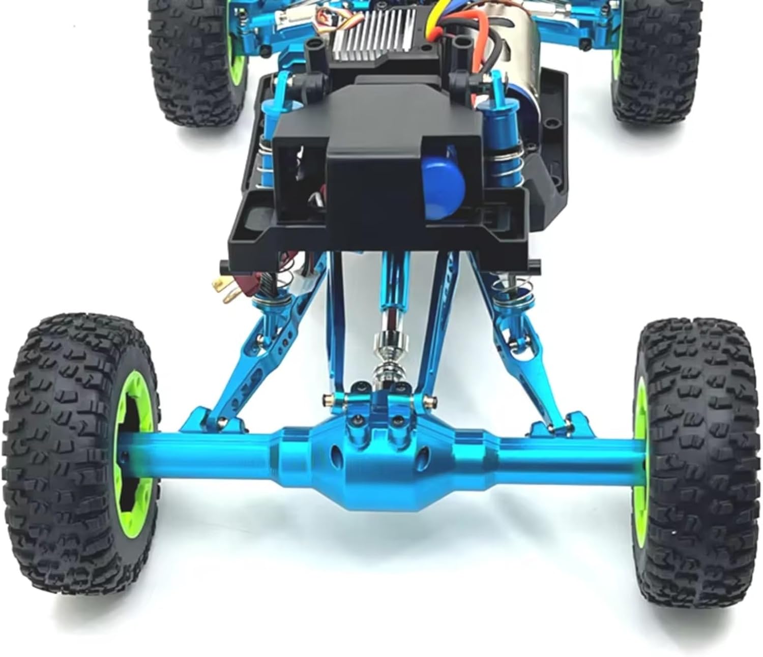 for Wltoys for 124006 12423 12427 12428 12429 1/12 Metal Rear Axle Drive Shaft Shock Absorber Trailing Arms RC Car Upgrade Parts Kit RC Vehicles Parts(Blue)