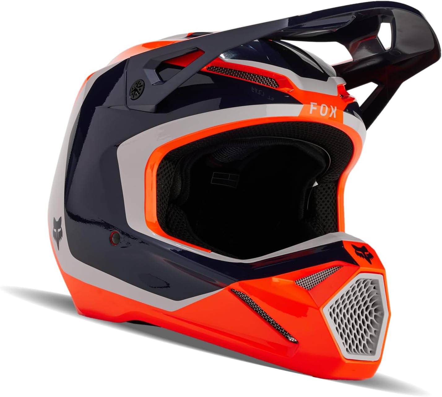 Fox Racing Unisex V1 Motocross Dirt Bike Helmet, Fluorescent Orange, X-Small