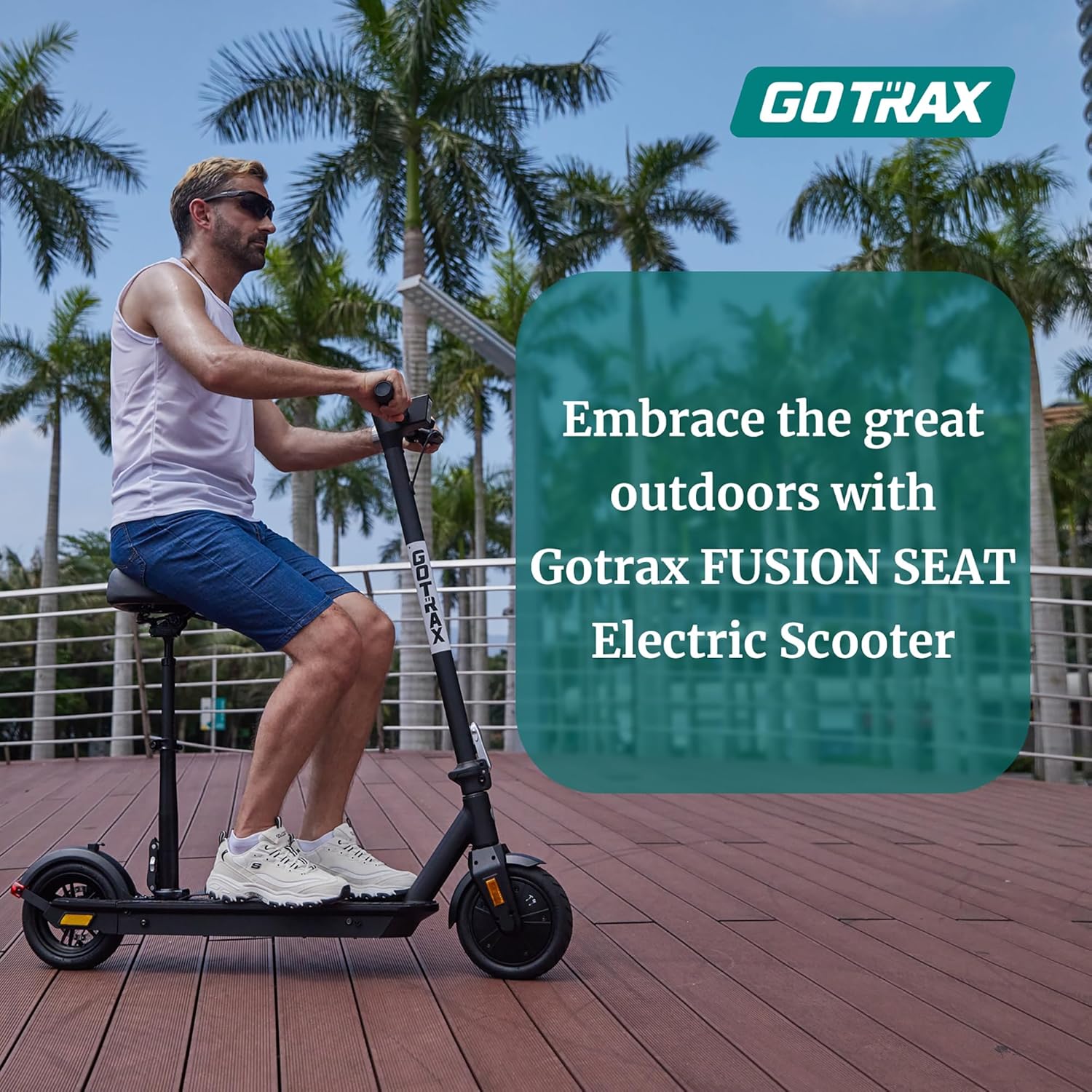 Gotrax Fusion Seat Electric Scooter for Adults, 8.5