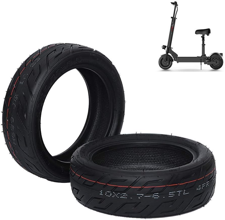 Electric Scooter Tire 10-Inch Vacuum Tire Tubeless Non-Slip Wear-Resistant Tire 10X2.7-6.5 Electric Scooter,Safe and Comfort